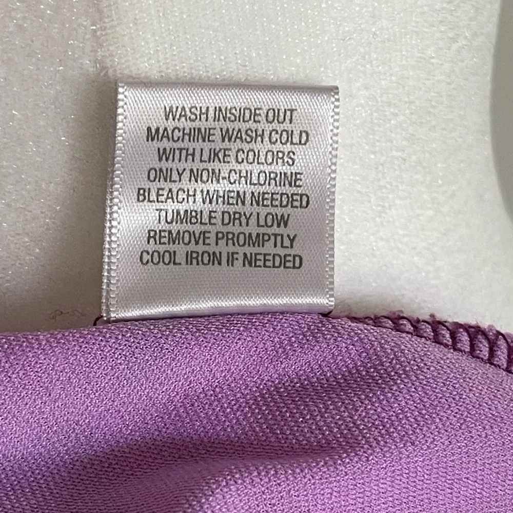 dressbarn Purple and Pink Flutter Sleeve Blouse - Picture 7 of 7